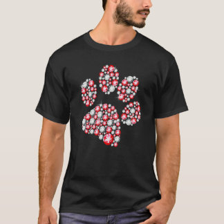 Camiseta Animal Rescue Shirt Dog Paw Print Heart For Valent