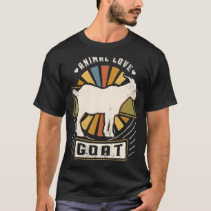 Camiseta Animal retro clásico de la cosecha de cabra