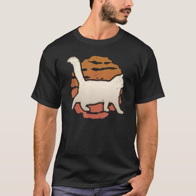 Camiseta Animal retro clásico del gato forestal noruego (Anverso)