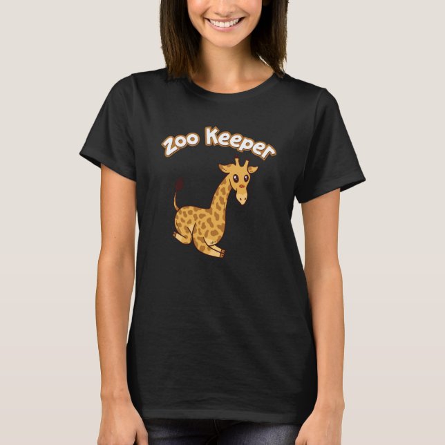 Camiseta Animal Safari de Zoo Keeper Giraffe (Anverso)