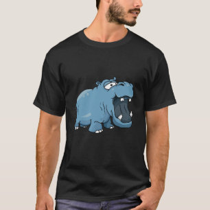 Camiseta Animal Safari Hippo Face para los niños
