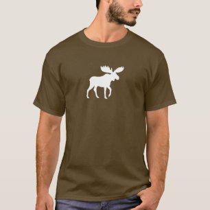 Camiseta Animal salvaje de los alces de la fauna blanca de