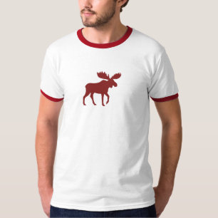 Camiseta Animal salvaje de los alces de la fauna roja de la