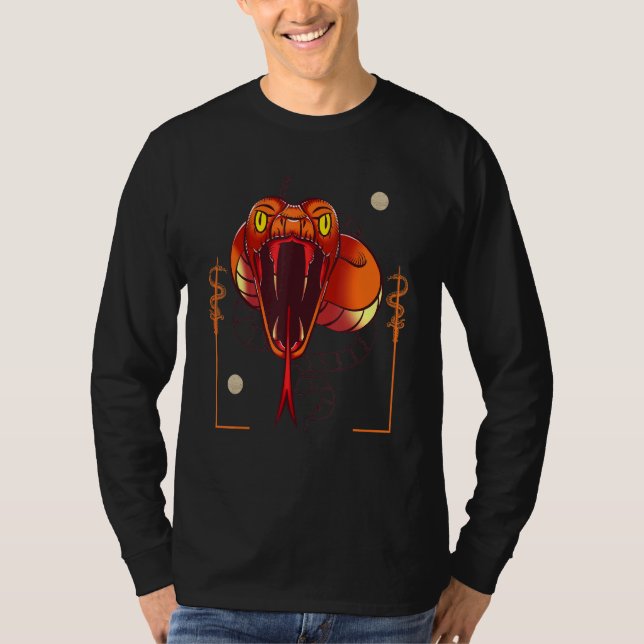 Camiseta Animal Serpiente  Depredador Reptil Serpiente (Anverso)