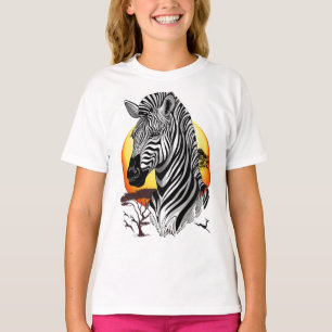 Camiseta Animal silvestre de la sabana africana cebra