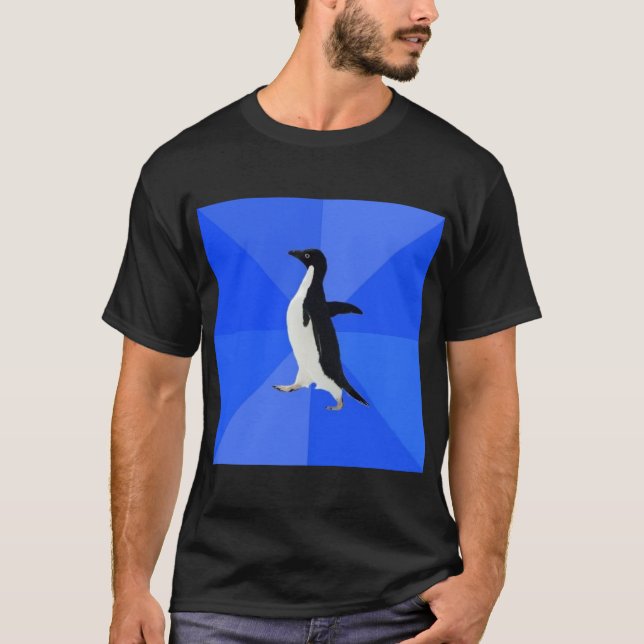 Camiseta Animal social torpe Meme del consejo del pingüino (Anverso)