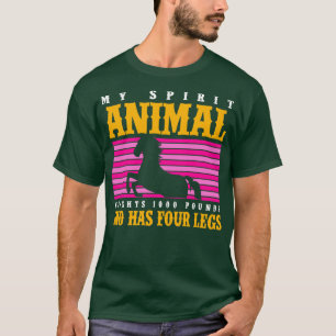 Camiseta Animal terapéutico Mi Espíritu Animal Pesa 1000 Li