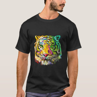 Camiseta Animal Tigre Arcoíris