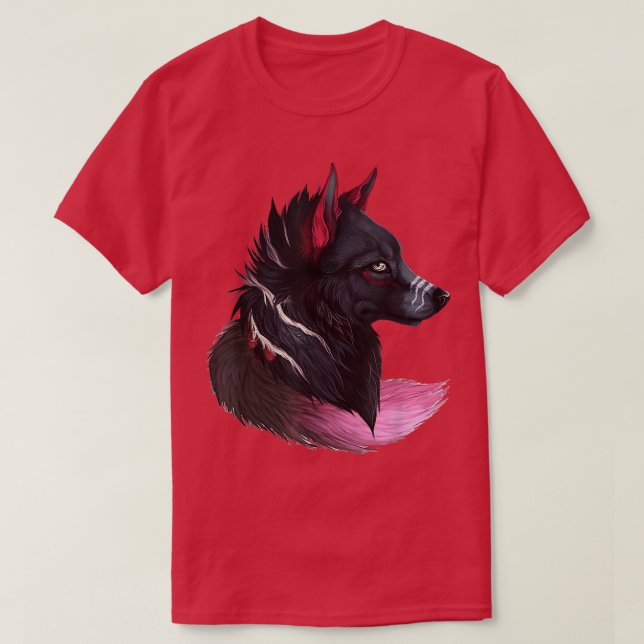 Camiseta animal wolf face wolves tee howling magical wolves (Diseño del anverso)