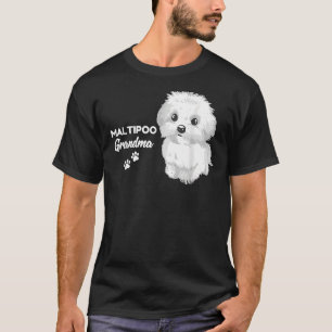 Camiseta Animales Abuelas Maltesas Diseñan Para El Carbón M