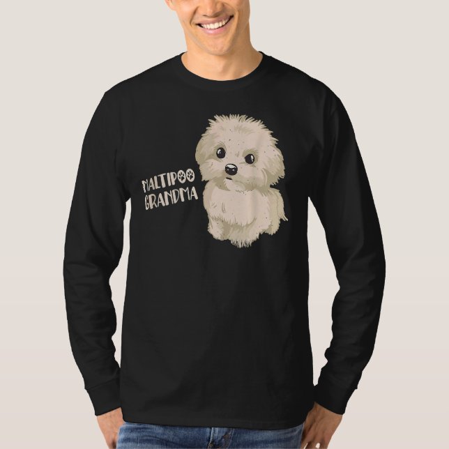 Camiseta Animales Abuelas Maltesas Diseñan Para El Carbón M (Anverso)