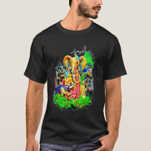 Camiseta Animales adoran el elefante gráfico de mono unicor