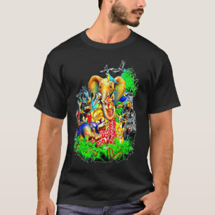 Camiseta Animales adoran el elefante gráfico de mono unicor
