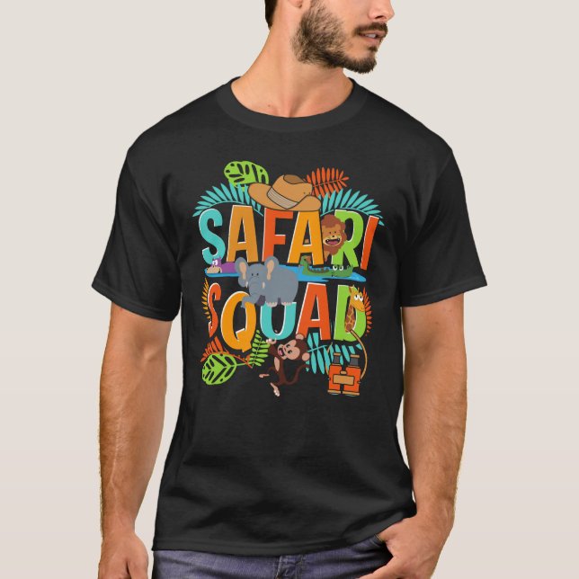 Camiseta Animales africanos del Safari Squad Zoo (Anverso)