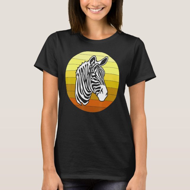 Camiseta Animales africanos retro cebra (Anverso)