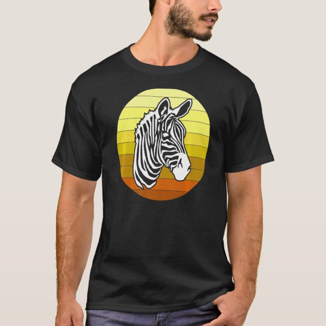 Camiseta Animales africanos retro cebra (Anverso)