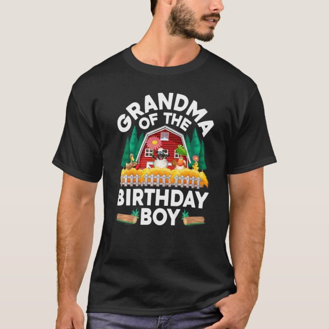 Camiseta Animales Agrícolas Fiesta De Cumpleaños Abuela Del (Anverso)