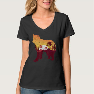 Camiseta Animales al aire libre Bosque Árboles Oso Pardo A