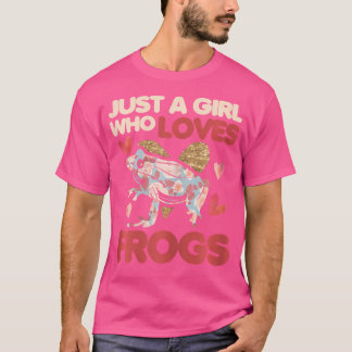Camiseta Animales anfibios de rana, solo un Chica que ama a