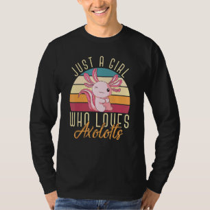 Camiseta Animales anfibios, una Chica que ama a Axolo