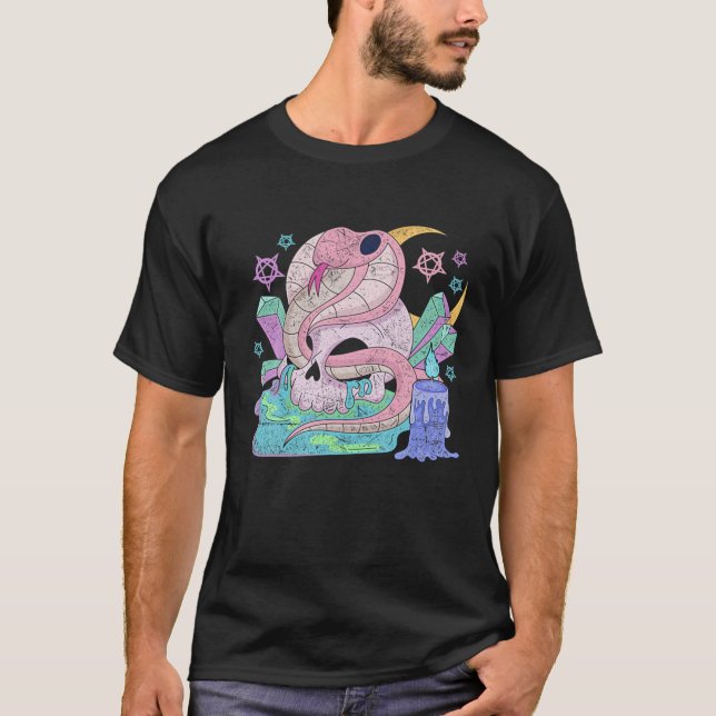 Camiseta Animales animadores de serpiente Kawaiii ocultan a (Anverso)