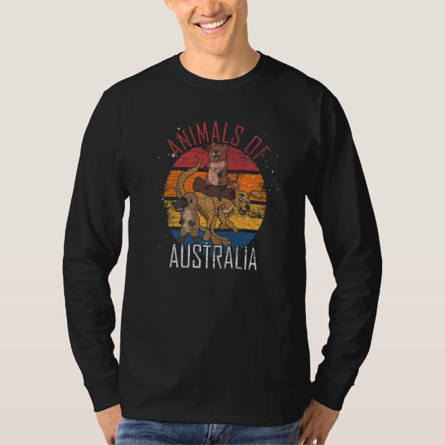 Camiseta Animales Animales Retro Ausíes De Australia (Anverso)