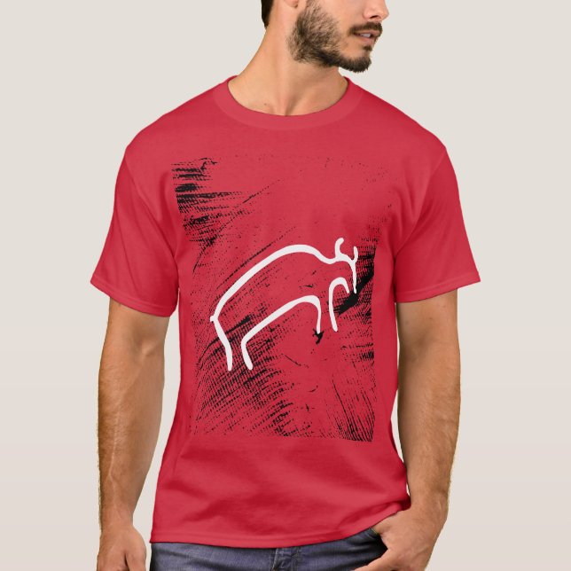 Camiseta Animales antiguos - Toro prehistórico (Anverso)