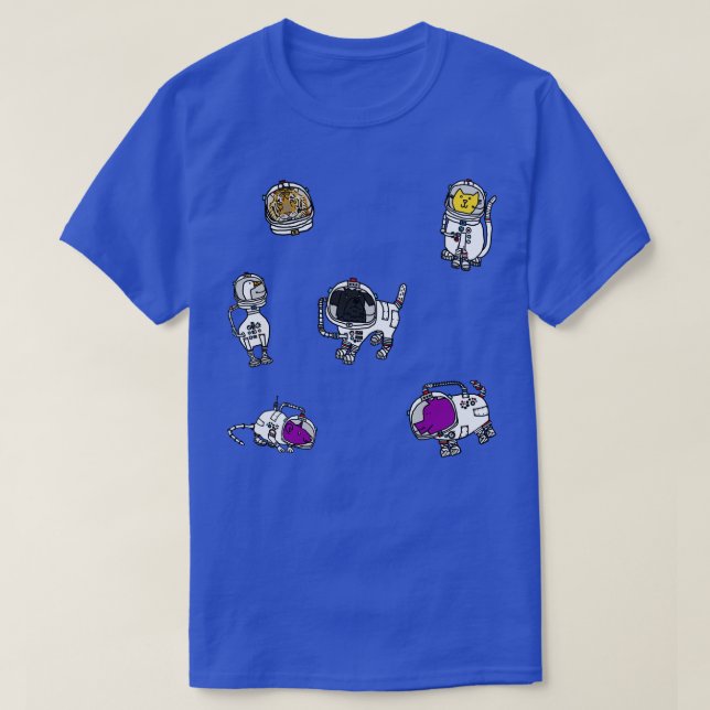 Camiseta Animales astronautas espaciales (Diseño del anverso)