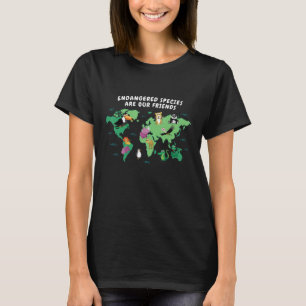 Camiseta Animales Atlas Especies en peligro de extinción Ma