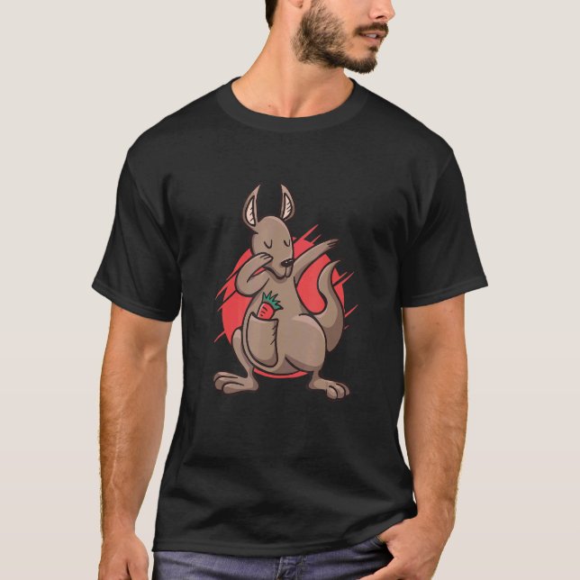 Camiseta Animales canguro Dabbing (Anverso)