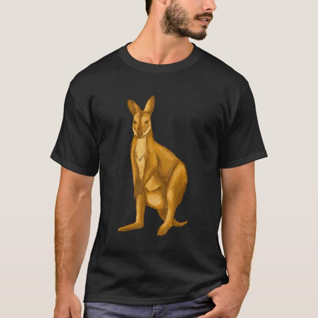 Camiseta Animales canguro masculinos para bolsa animales fe (Anverso)