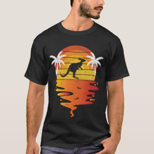 Camiseta Animales canguro puesta de sol retro 70s canguro v