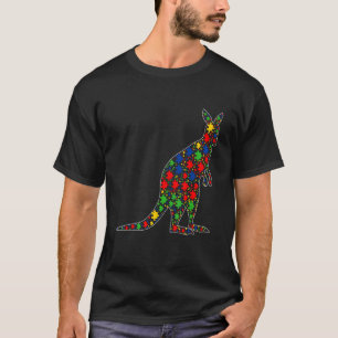 Camiseta Animales canguros desconciertan piezas de autismo