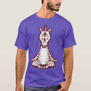 Camiseta Animales cebra meditación Budismo zen