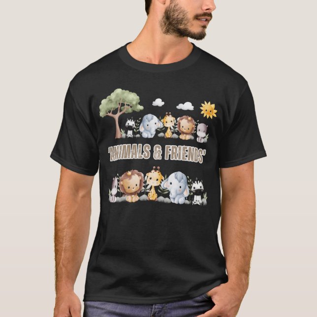 Camiseta Animales chico retro (Anverso)
