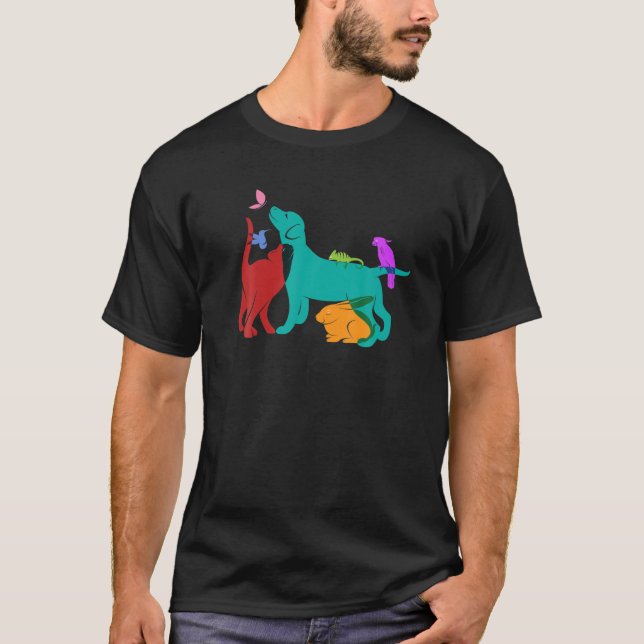 Camiseta Animales coloridos (Anverso)
