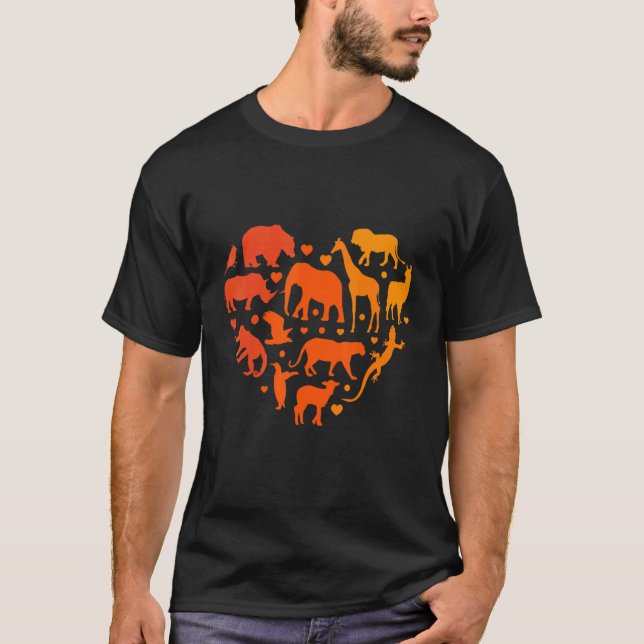 Camiseta Animales como corazón (Anverso)