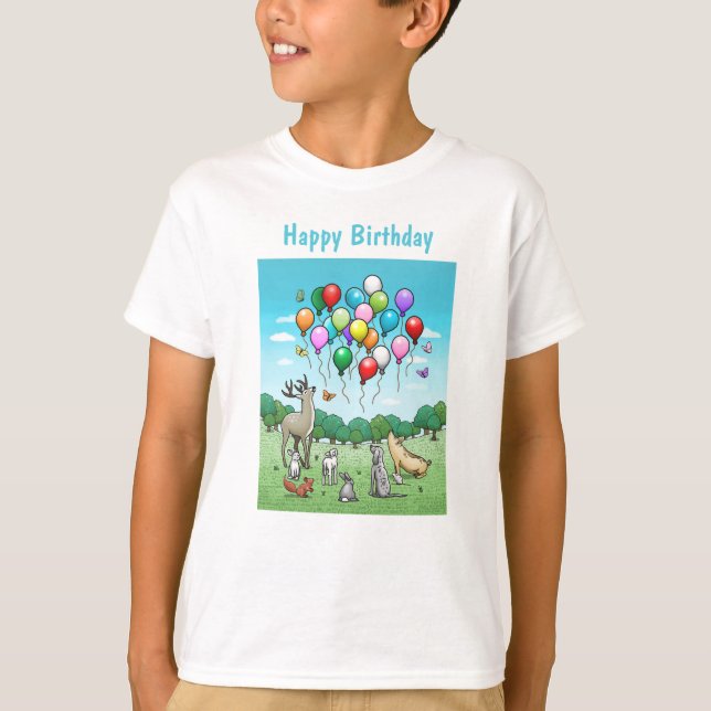 Camiseta Animales con globos (Anverso)