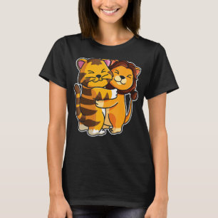 Camiseta Animales Con Lion Y Tigre Cutto Para Mujeres O Gat