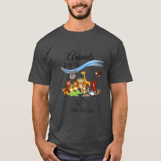 Camiseta animales con nosotros no para nosotros retro