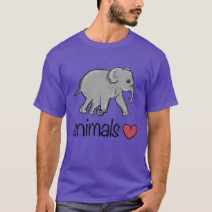 Camiseta Animales corazón elefante icono amigo