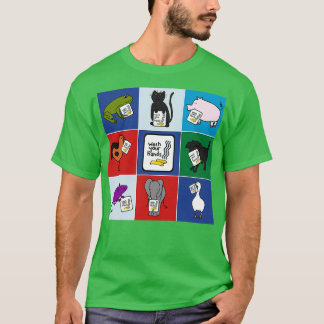 Camiseta Animales cortos dicen "Lávate las manos"