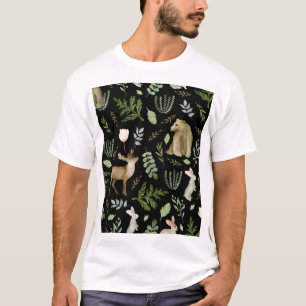 Camiseta Animales Curados: Mano de acuarela dibujada.