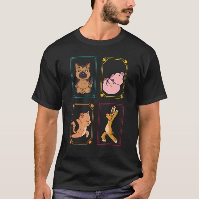 Camiseta Animales curados Meditación de yoga (Anverso)