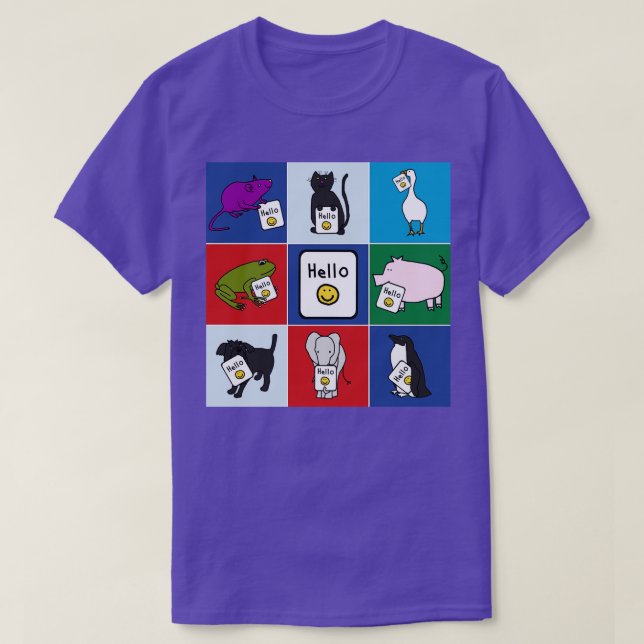 Camiseta Animales curados saludan (Diseño del anverso)