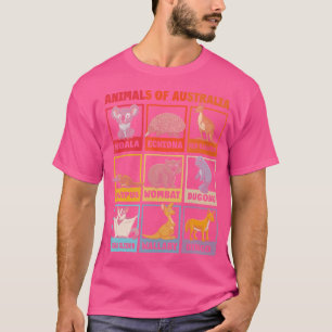 Camiseta Animales De Australia Koala Dugong Wombat Dingo Ka