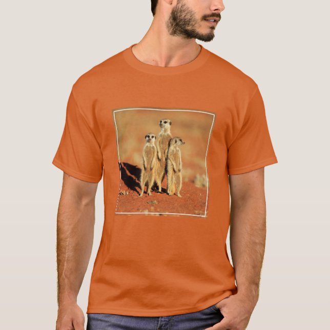 Camiseta Animales de bebé más afectados | 3 Meerkats (Anverso)