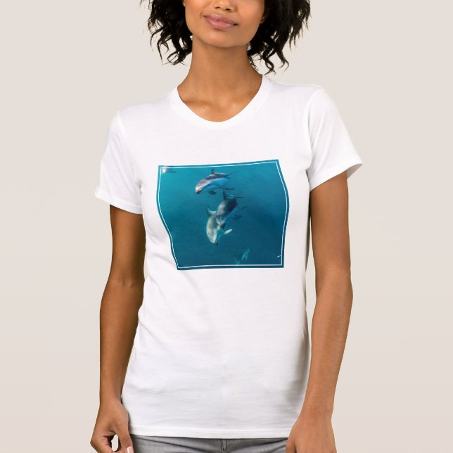 Camiseta Animales de bebé más afectados | Dolphin Family (Anverso)