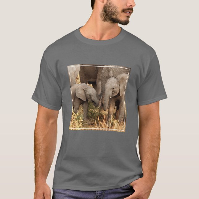 Camiseta Animales de bebé más afectados | Dos jóvenes elefa (Anverso)