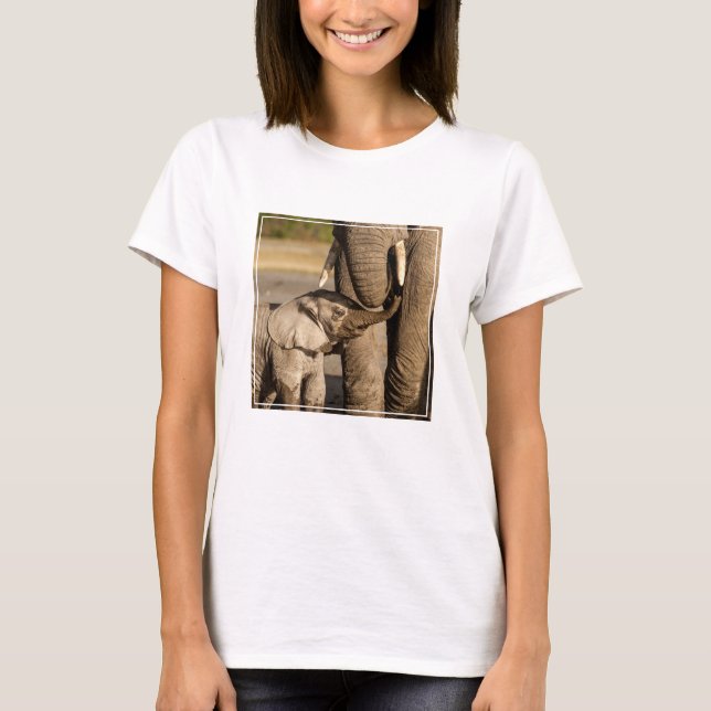 Camiseta Animales de bebé más afectados | Elefante bebé y m (Anverso)